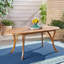 Table de salle à manger 70 "en bois avec une finition Nuance ovale pour patio