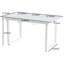 Table de salle à manger extensible de couleur blanche avec pieds en métal, table de cuisine moderne et peu encombrante pour le salon-1837722178