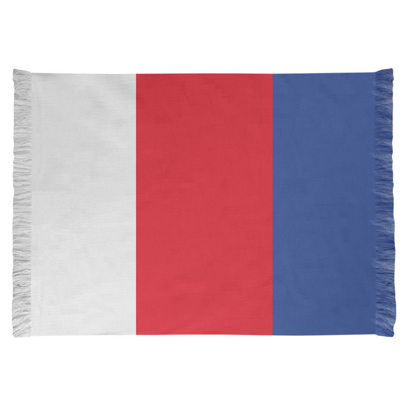 Tapis blanc/rouge/bleu tissé à plat Philadelphia, Non