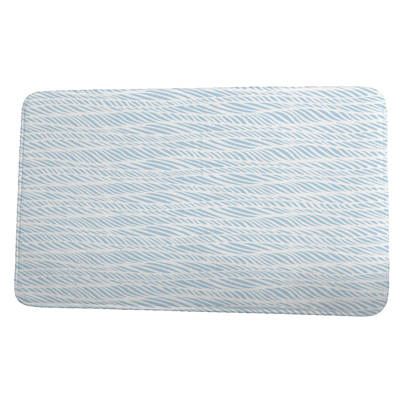 Doss Non-Slip Bath Mat, Blue, 17" W x 24" L