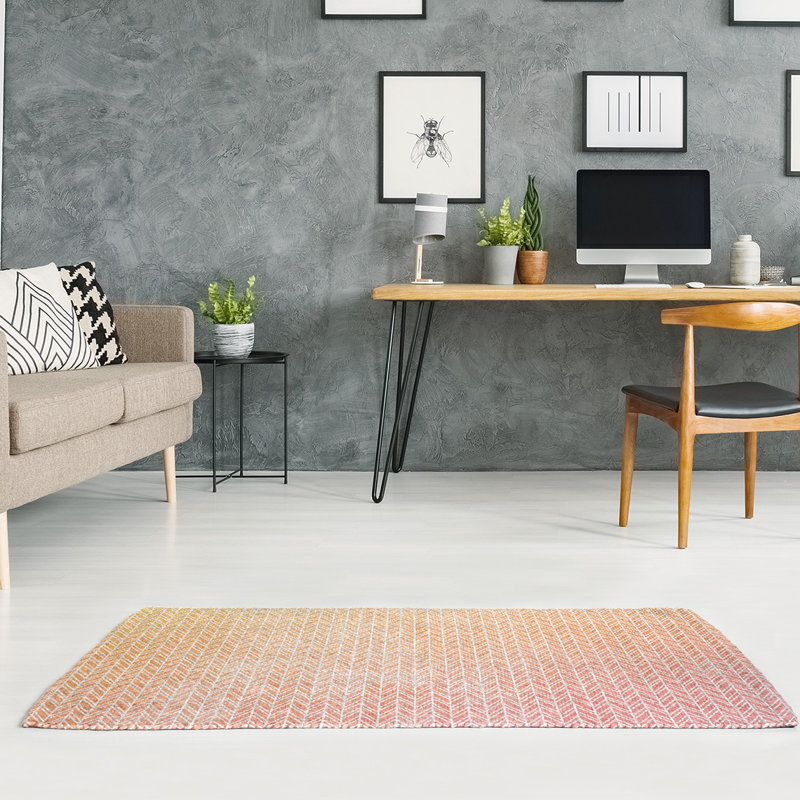 Tapis chevrons misty rose/moyen mauve "reg patterns", Rectangle 4 pi x 6 pi
