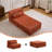 Single Sofa and 1 Ottoman (Orange)
