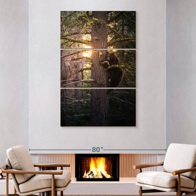 Brampt Bear On A Tree, 74" H x 48" W