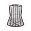 2 chaises d'appoint de patio grises, base géométrique en croix, 34,45 H x 24,13 P 34,19 P, capacité de 400 lb, chaise d'extérieur confortable en gris, matériau 34,19 P 34,45 H, chaises-1090145964