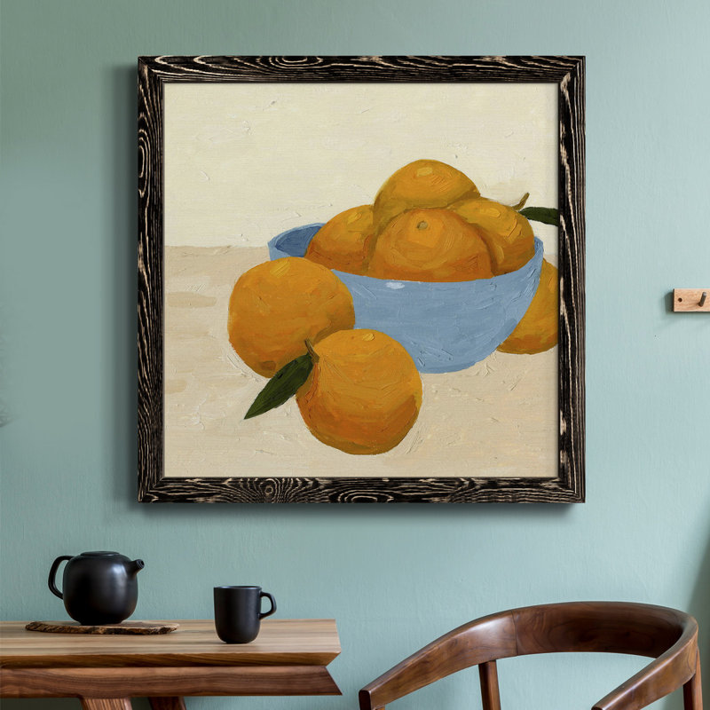 " Mandarins II ", Black, 17" H x 17" W x 1" D