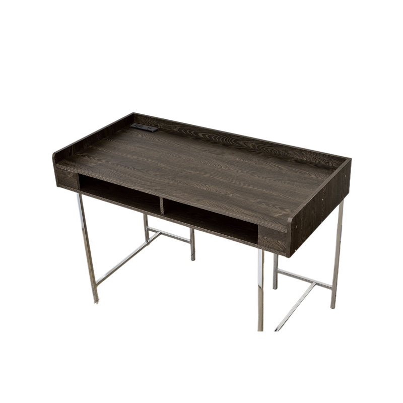 Bureau d'ordinateur moderne et moderne avec port USB, rangement de tiroir, bois et acier | Idée de cadeau