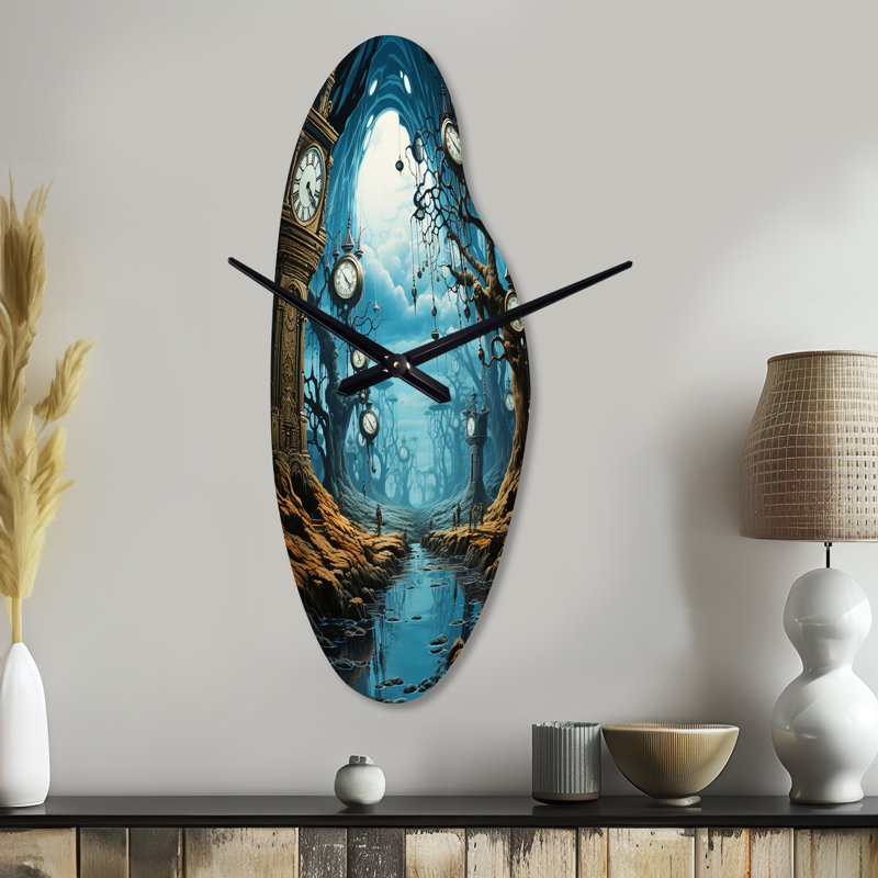 Surréalisme, horloges murales en fusion, Médium