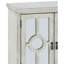 Commode d'appoint en blanc antique avec portes en miroir et unité de rangement pour chambre à coucher avec porte à finition moderne
