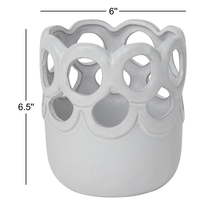Pot à fleurs en céramique Wheatly Lattice