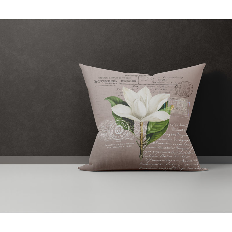 Housse de coussin en coton Aurelie, L 17 po x H 17 po, Taupe