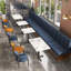 Banc rembourré en similicuir Nordic Luxury
