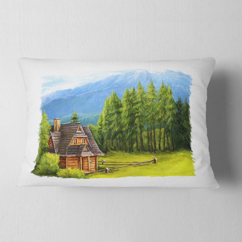 Coussin réversible Landscape, Rectangle 12"H x 20"W, Coussin lombaire