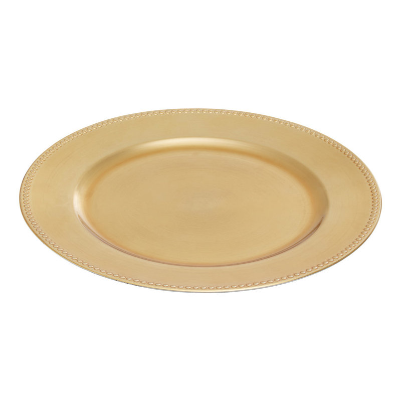 Hervey Plastic / Acrylic Solid Colour Charger, Gold