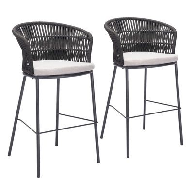 Freycinet Upholstered Counter Stool with Steel Frame