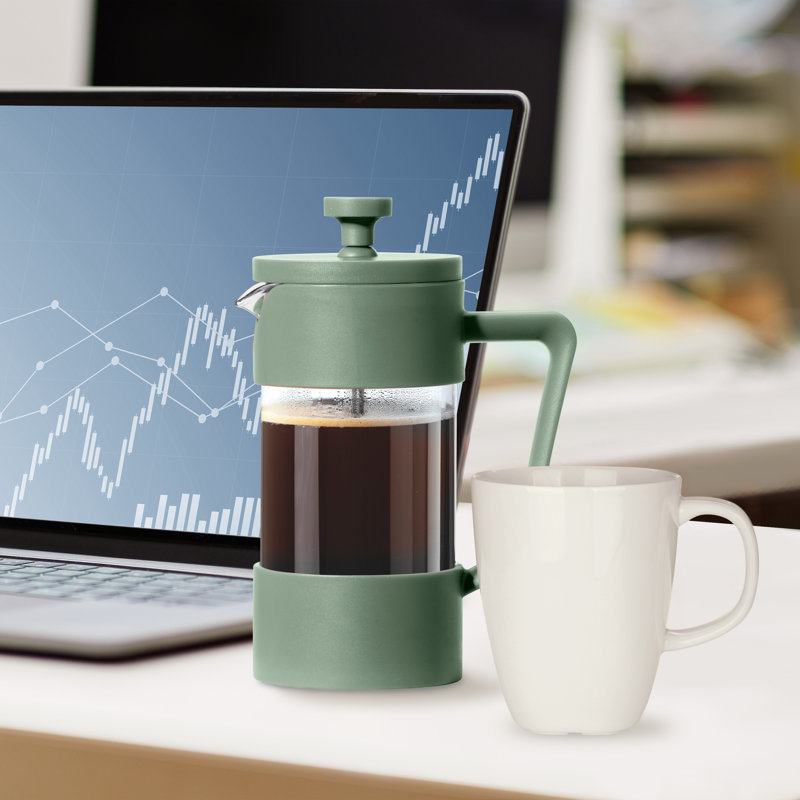 3 Cup Borosilicate French Press Coffee Maker (350 ml, 12 oz)