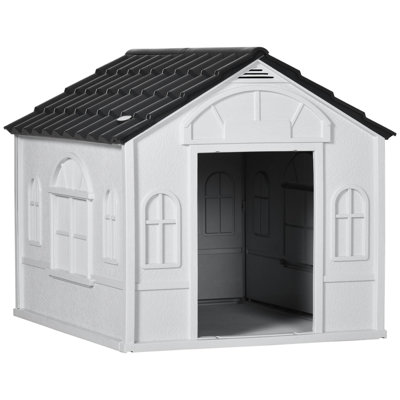 Water Resistant Plastic Dog House with Door