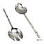 Elyon Diamond Reflective Silver Salad Serving Set Indian Artisan Made Hostess Set Hand Forged Stainless Steel 2 Pieces