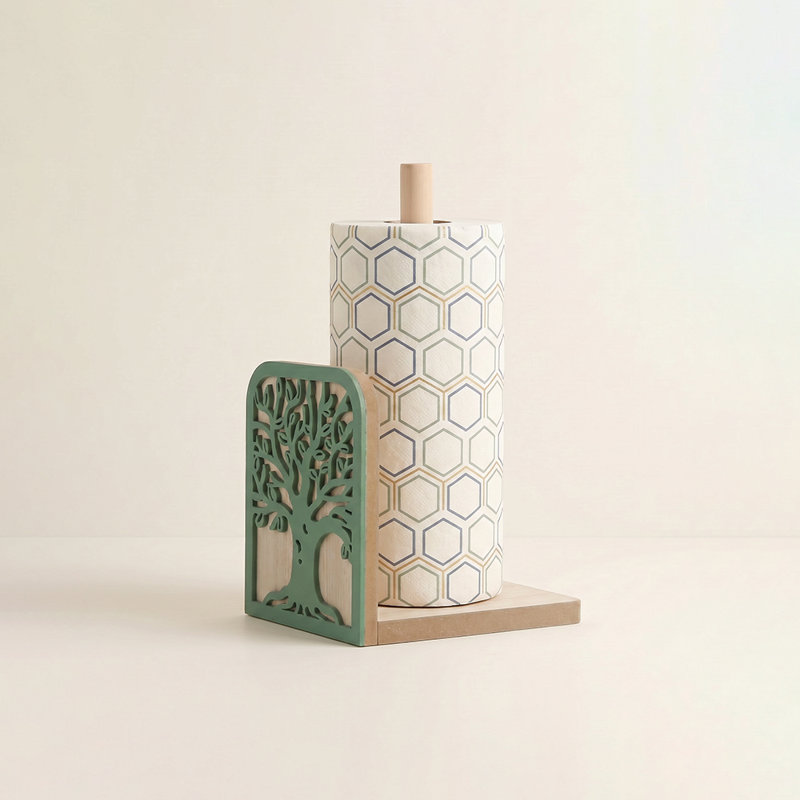 Porte-serviettes en papier rustique, HOME Olive tree