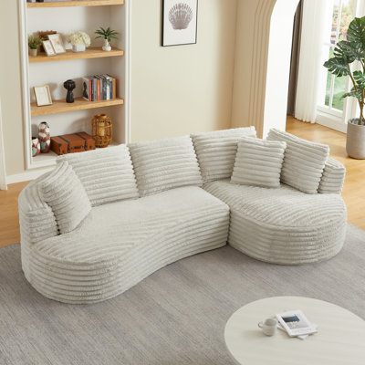 Modern Minimalist L-Shape Sectional Sofa With No-Assembly Luxury Comfort