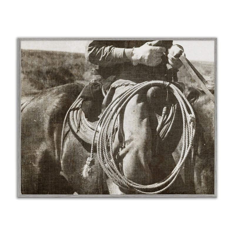 «Cowboy with Lasso Giclee Art» par RileyB, Estampe numérique Farmhouse, H 24 po x l 30 po