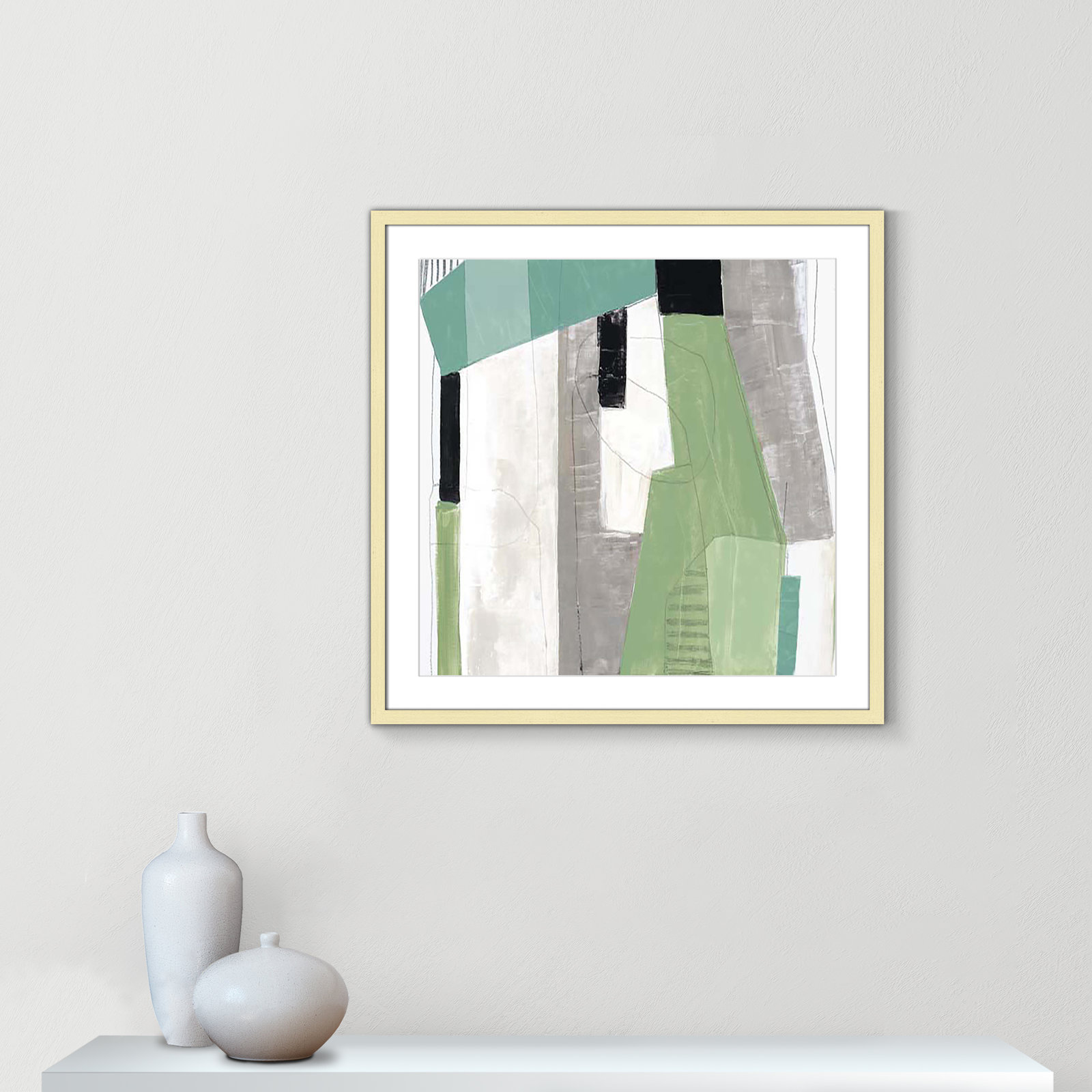 Evergreen Essence I Print, 27.5" H x 27.5" W x 1.25" D, Gold Box Framed