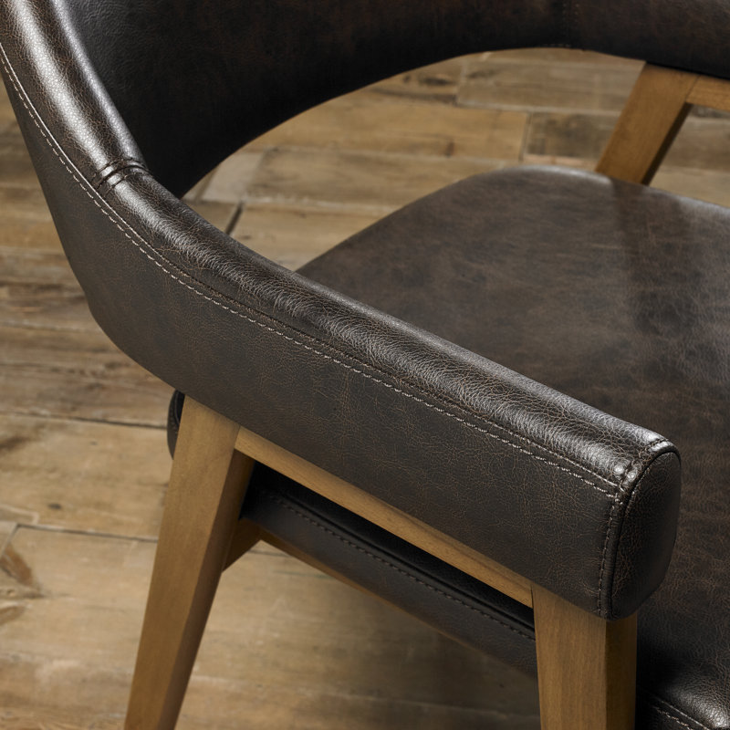 Anayalee 49cm H Upholstered Upholstered Back Armchair, Brown