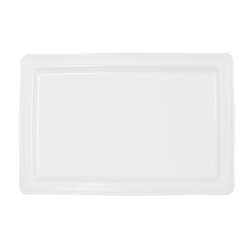 Elite Global Solutions Venetian Melamine Platter, White