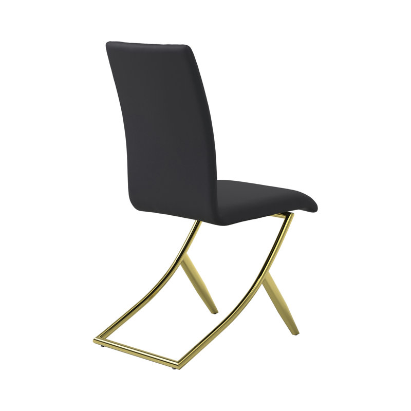 Chaise d'appoint rembourrée Fitchett, Noir