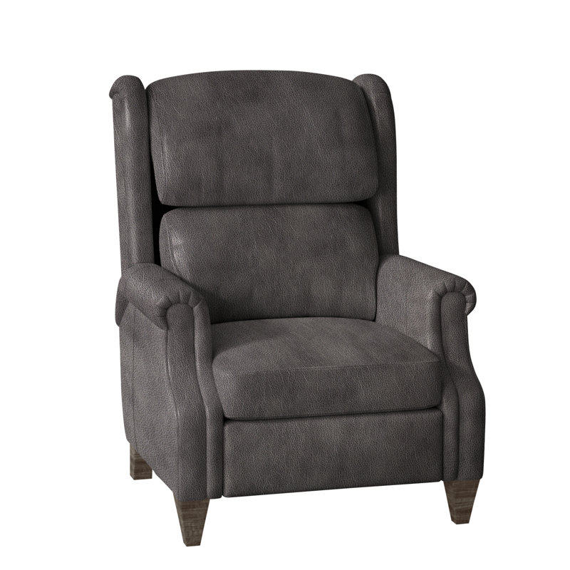 Walsh Recliner, Cobblestone, Aline Fumo Genuine Leather, Manual