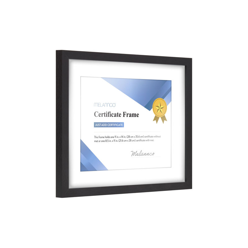 Classic Black Wood Wall Document Frame Set for Certificates