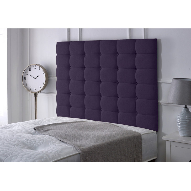 Upholstered Headboard, Purple Chenille, Single (3')