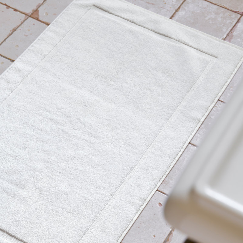 Renaissance Towelling Bath Mat, White