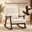 Chaise berçante rembourrée Velarossique Chenille-1655777119