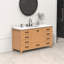 Meuble-lavabo autoportant 60 po avec comptoir simple en bois massif 60 po