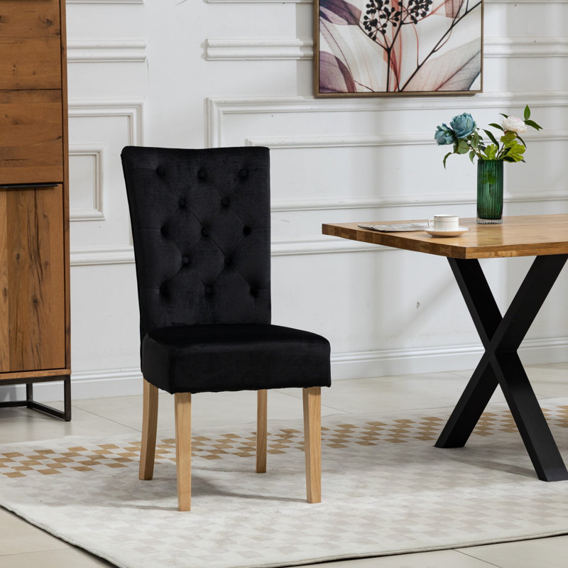 Lassen Upholstered Dining Chair, Black