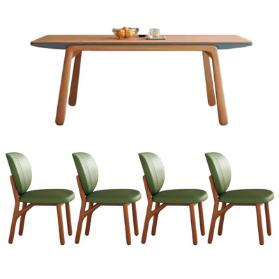 Grande table rectangulaire moderne en bois de cerisier moderne