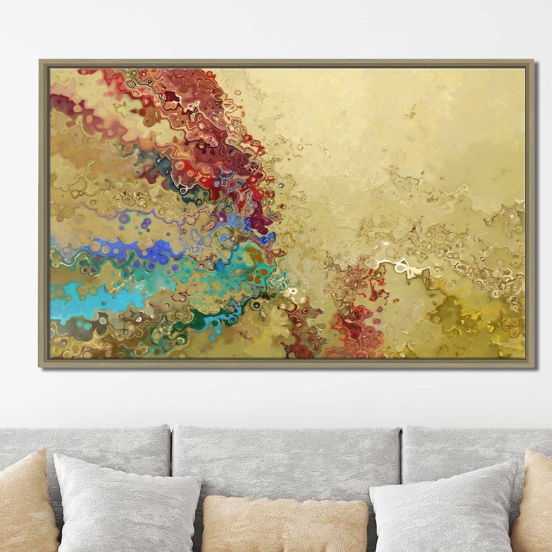«Be Joyful. "Psaume 5: 11", reproduction d'art sur toile, H 31,5 po x l 51,5 po x P 2 po, Cadre flottant champagne