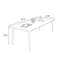 White + Burlywood Rectangular Sintered Stone + Solid Wood Dining Table-1027907094