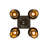 Rustic Lodge 4 - Light Craftsman Brown Unique/Statement Pendant