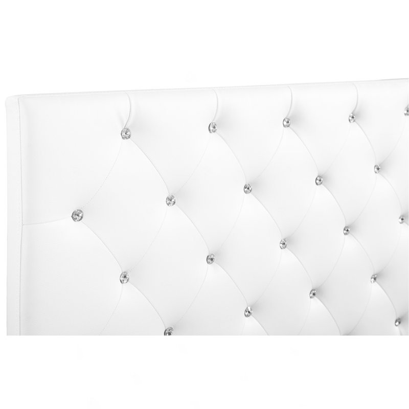 Tête de lit réglable polyvalente blanche, Blanc, Lit double
