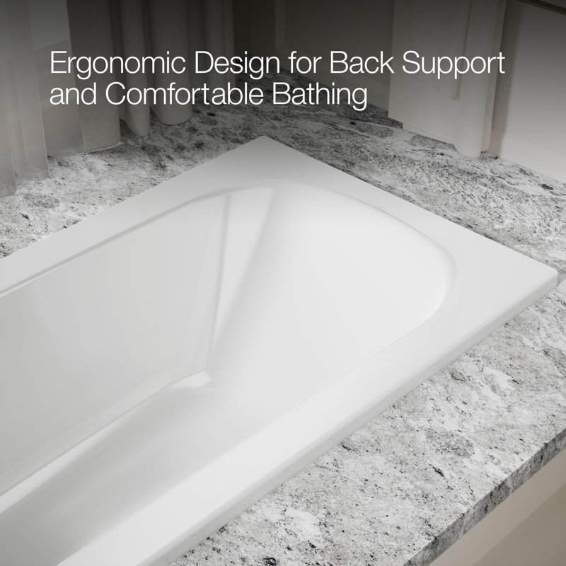 Avec 60 In. X 30 In. Drop-In Bath, White