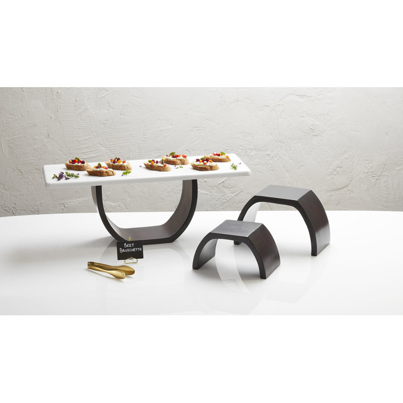 Accessoire de buffet et support à condiments en bois American Metalcraft