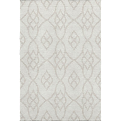 Premium Machine Washable Prisco Ivory Rug