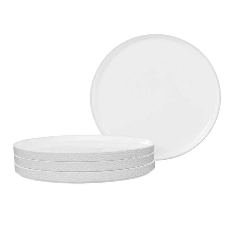 Petites assiettes en pierre Norortake Colortex, 6 po, Blanc