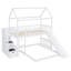 Lit superposé avec glissade, lit maison avec glissade-1160956480