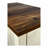 Brown & White Two-Tone Farmhouse End Table, Barn Door & Drawer Design Nightstand With Charging Station-743344726