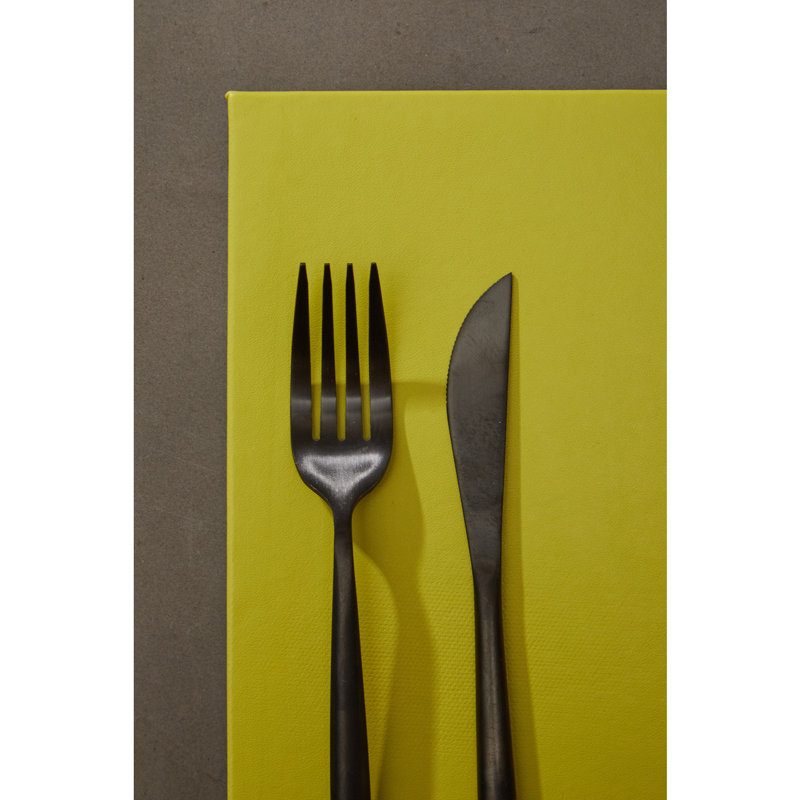 Geome Solid Colour Square Placemat, Grey/Green