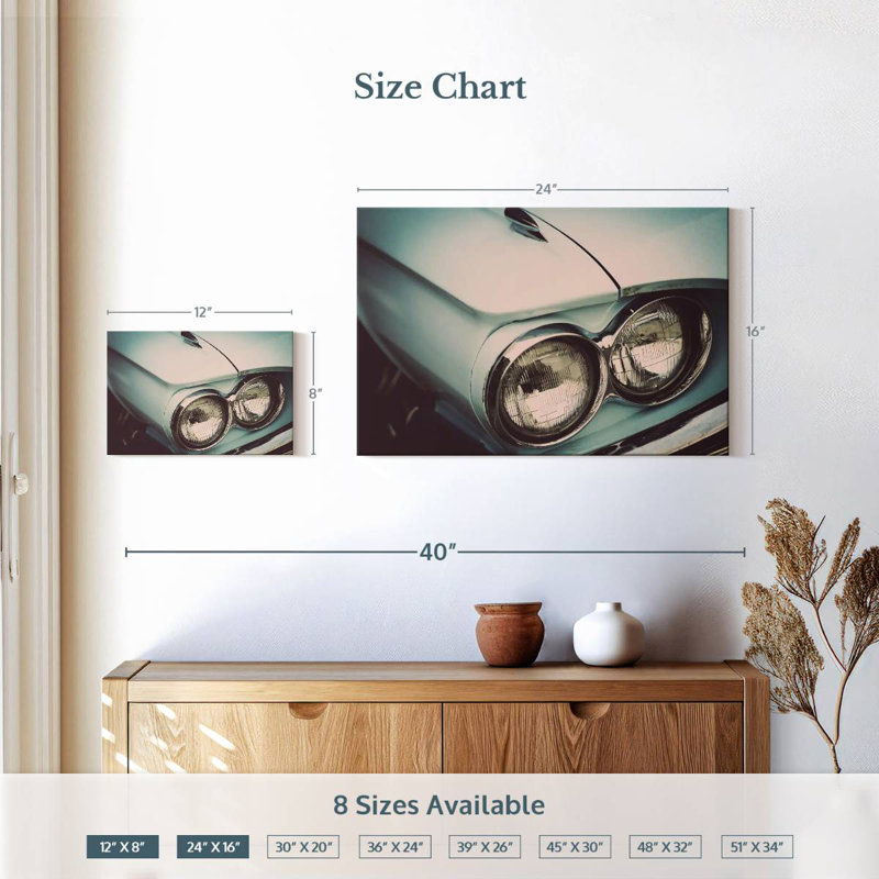 Mehar Old Car Vignette, 16" H x 24" W