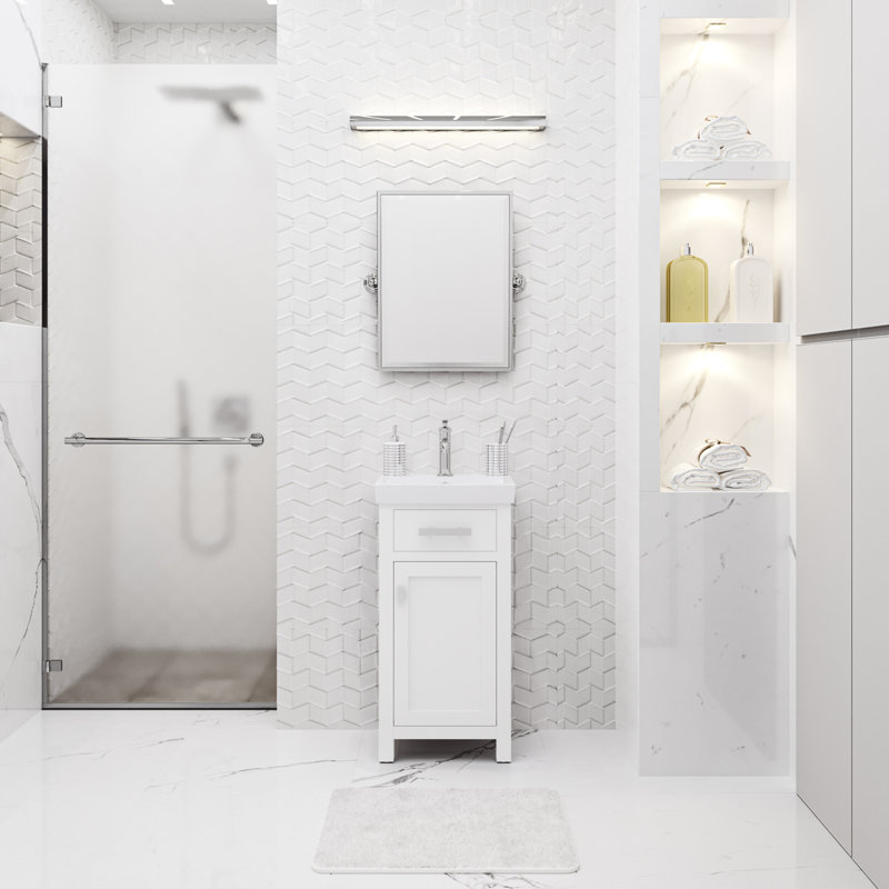 Ensemble de meuble-lavabo simple 18 po Caitlyn, Blanc