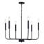 Lustre contemporain noir 6 lumières Crifasi